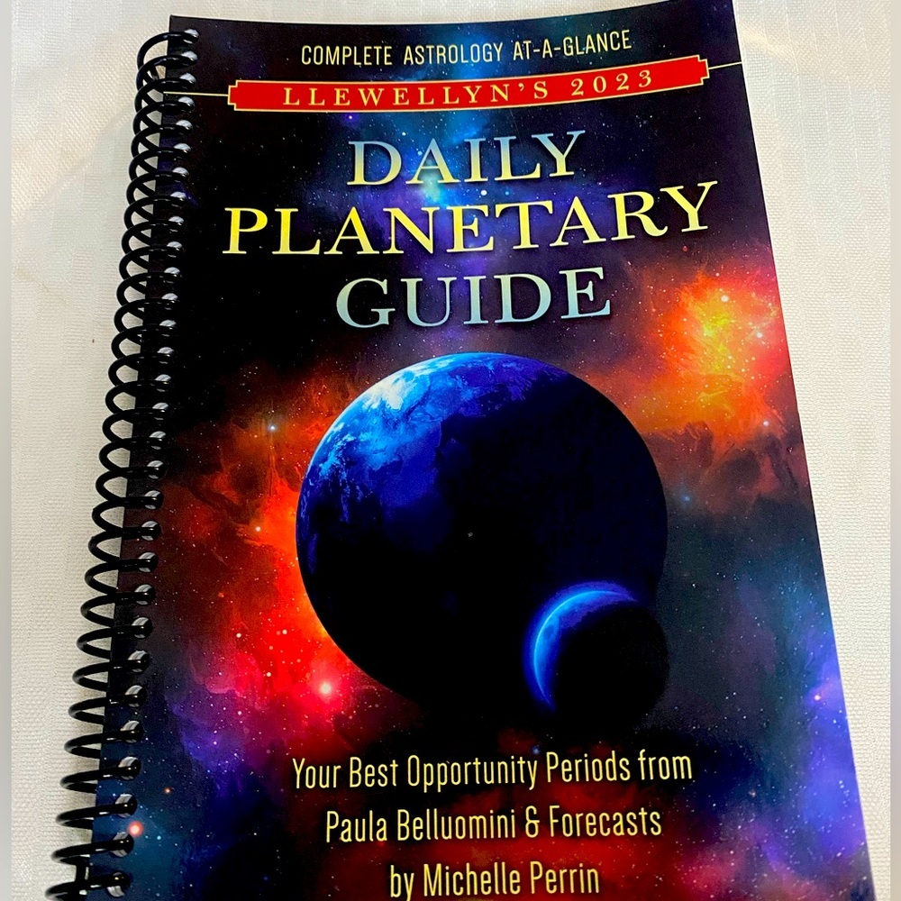 Llewellyn’s 2023 Daily Planetary Guide book, complete astrology at a glance